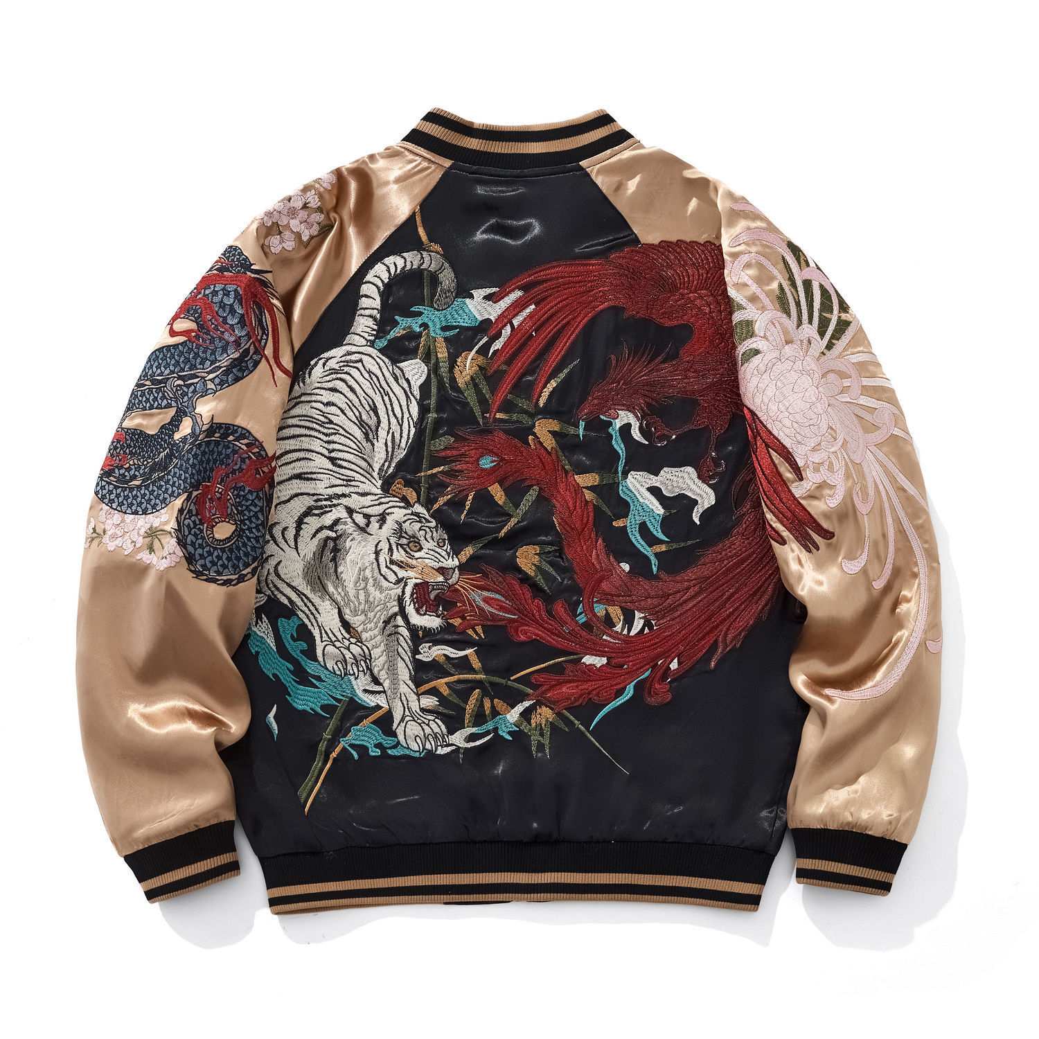 Four Guardians: White Tiger & Phoenix Sukajan Souvenir Jacket