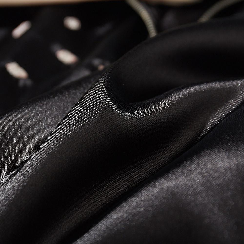 Close-up of satin lining on a sukajan