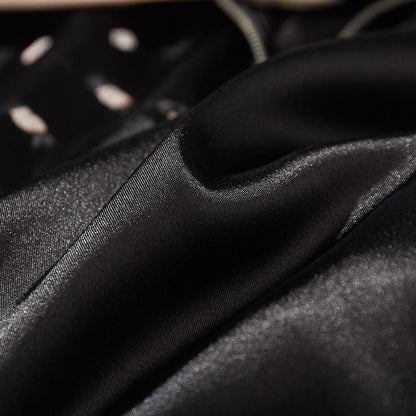 Close-up of satin lining on a sukajan