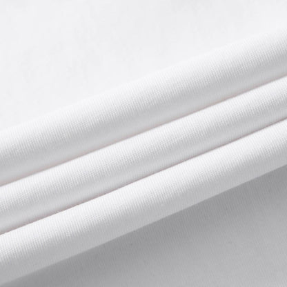 Soaring Crane Embroidered T-Shirt fabric close-up, soft cotton knit