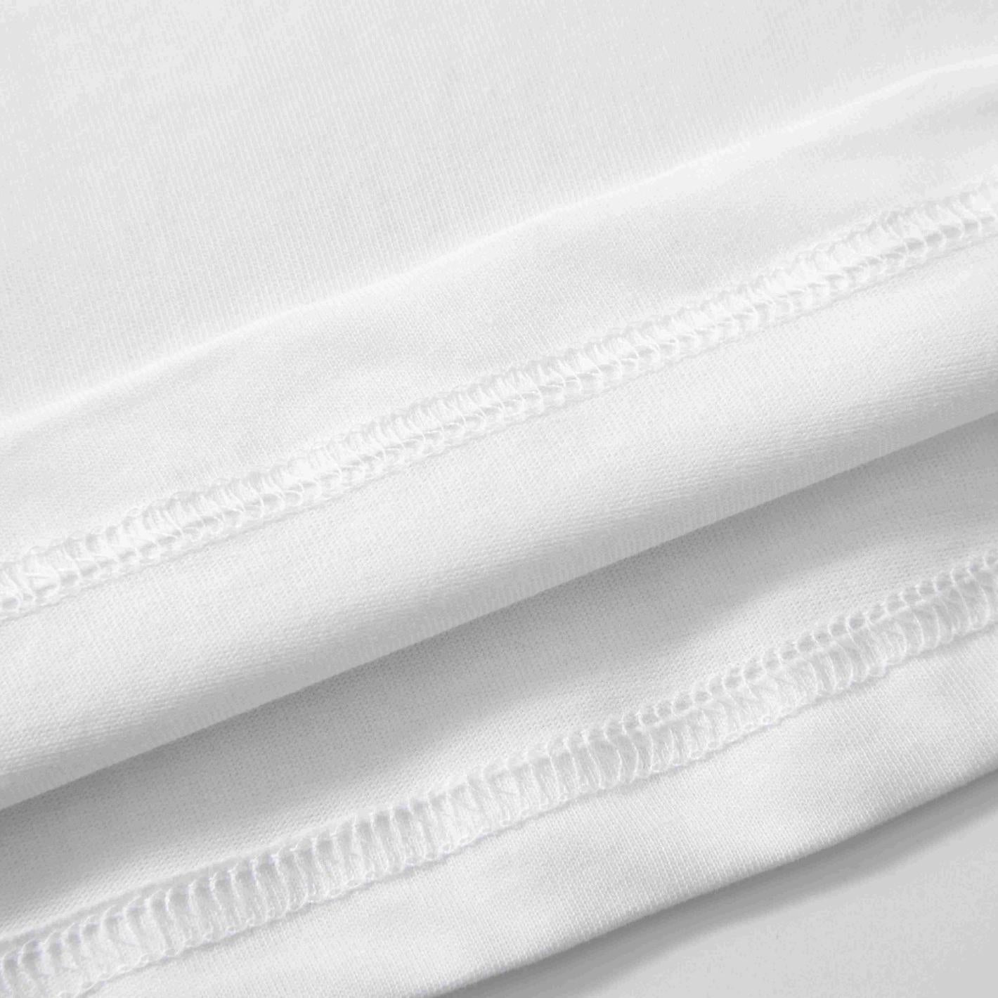 Inside seam overlock stitching on Soaring Crane Embroidered T-Shirt