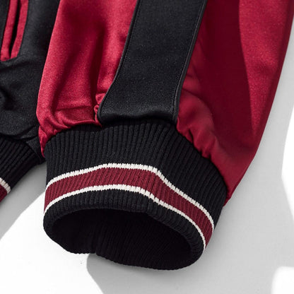Ribbed cuff with contrast stripe for a snug finish