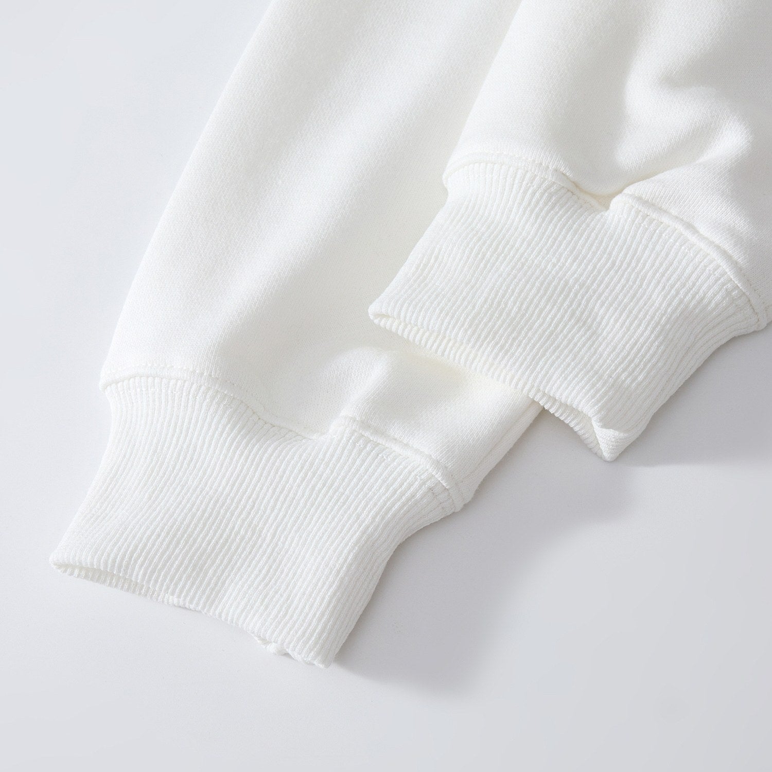 Ribbed cuffs close-up illustrating elasticity and dense knitting