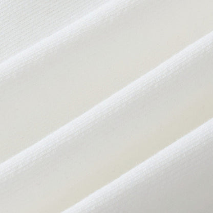 Fabric macro of the sweatshirt displaying the soft, tightly knit fleece face