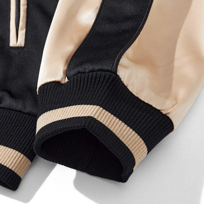 Ribbed cuff with a beige contrast stripe