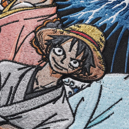 Luffy portrait embroidery close-up