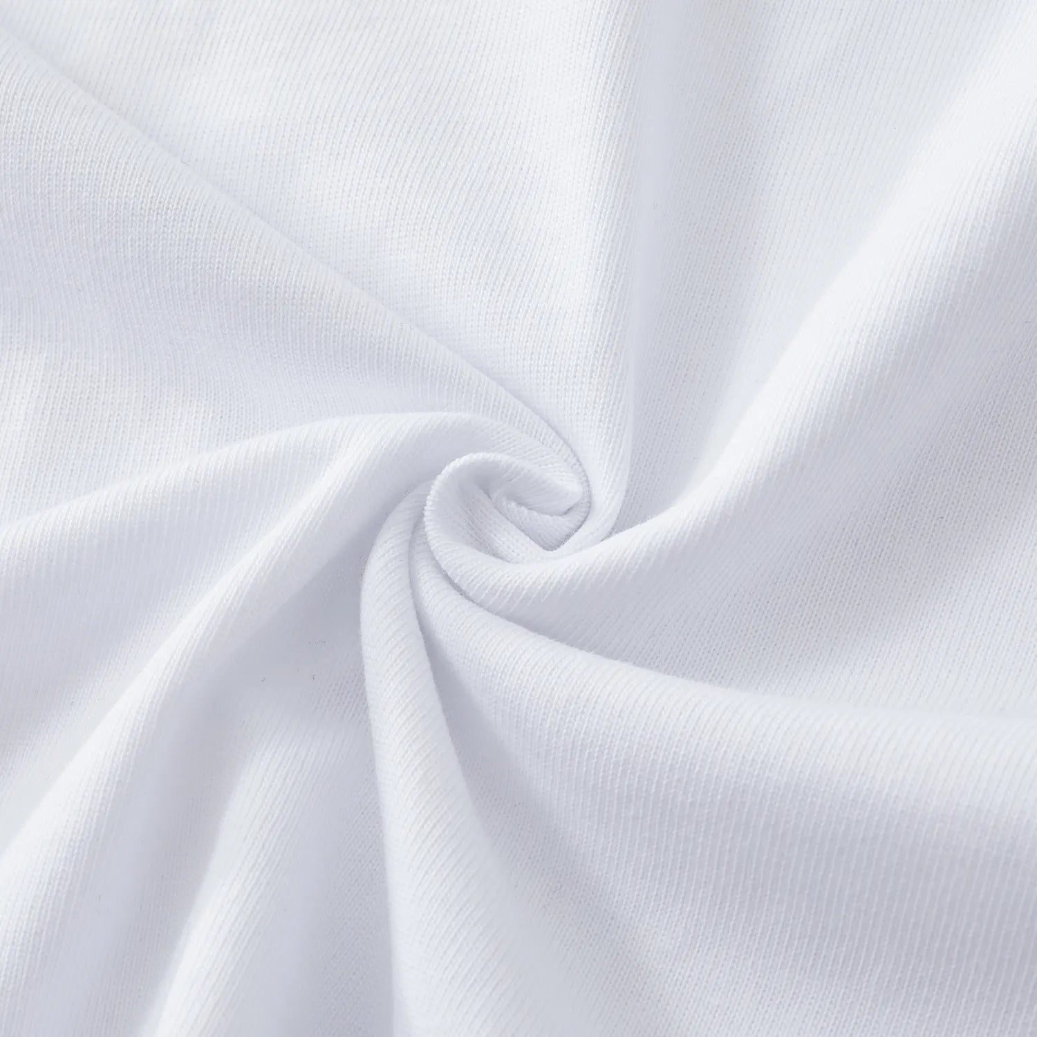 Side angle view highlighting the fit and drape of the white embroidered streetwear T-shirt.