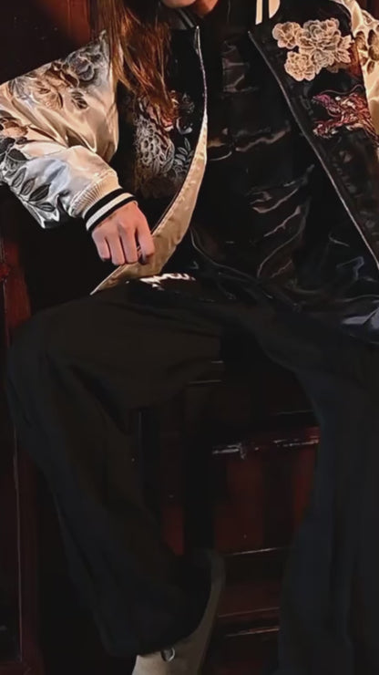 Tiger & Dragon Duel Sukajan Jacket